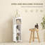 HOMCOM Bathroom Cabinet, Bathroom Floor Cabinet with Adjustable Shelf, White