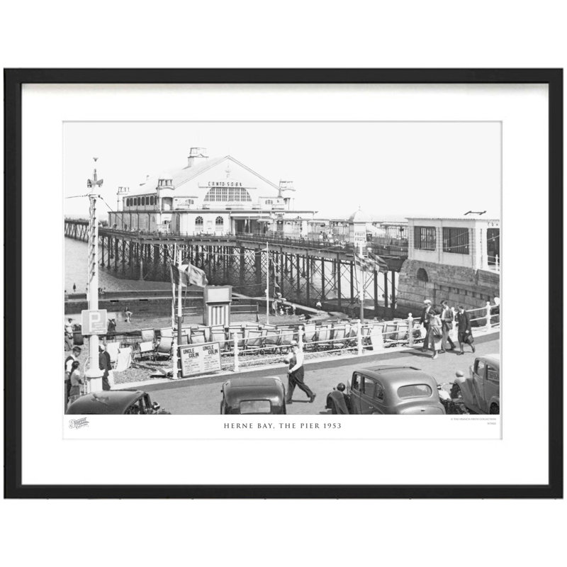 Herne Bay, The Pier 1953 by Francis Frith - Single Picture Frame Print, 45cm H x 60cm W x 2.3cm D