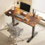 Bureau électrique Inbox Zero Ozia 55 "x 24" avec contrôleur mémoire Vintage brun DESK-LOP-4L8N-62 -1489960982