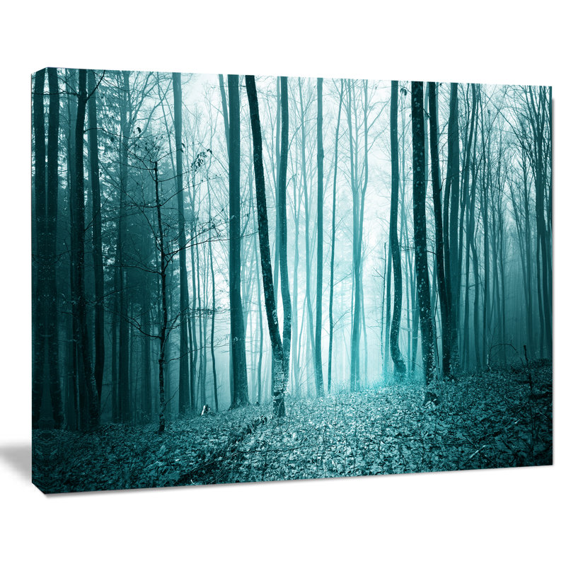Turquoise and Blue Landscape Canvas Print, 12" x 20"