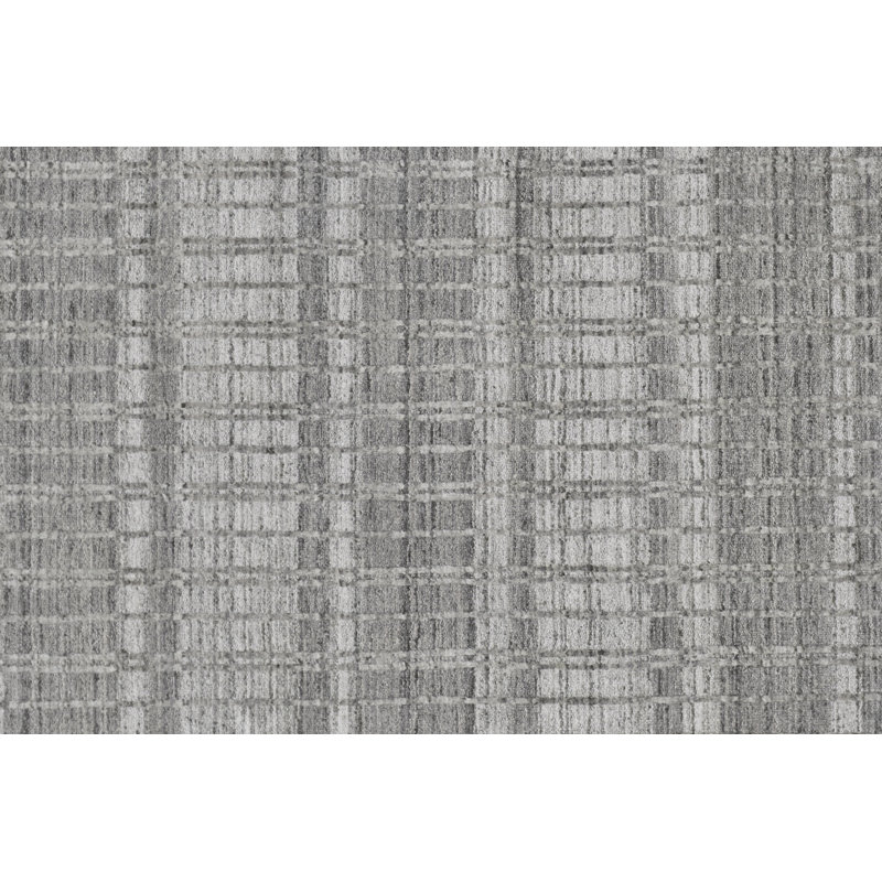 Tapis gris fait à la main Adriann, Rectangle 2 pi x 3 pi