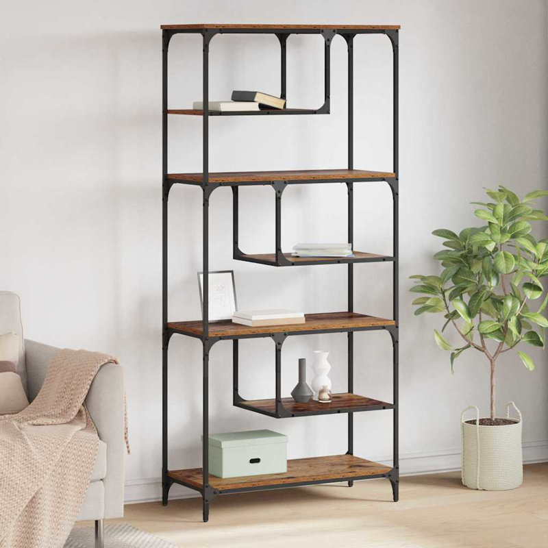 Bookcase Bookshelf Storage Cabinet Display Organiser Engineered Wood, Old Wood