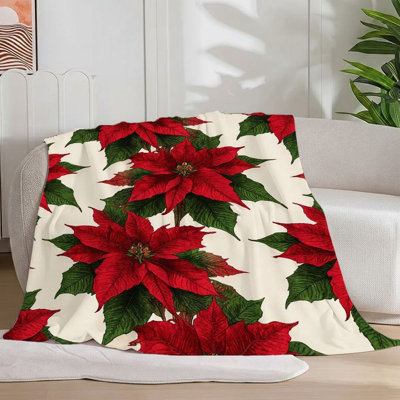 Couverture en treillis en cuir brun 1Pc Silver Bells, décor de Noël doux et confortable, conception de style équestre unique, parfaite pour un canapé, un lit, un voyage 60 * 80