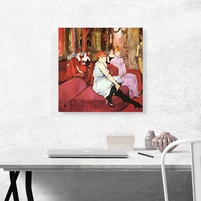 «In the Salon of Rue Des Moulins 1894» par Henri De Toulouse-Lautrec - reproduction d'art sur toile tendue