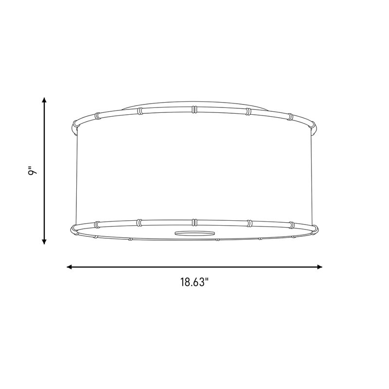 Aldric Medium Flush Mount, Gild