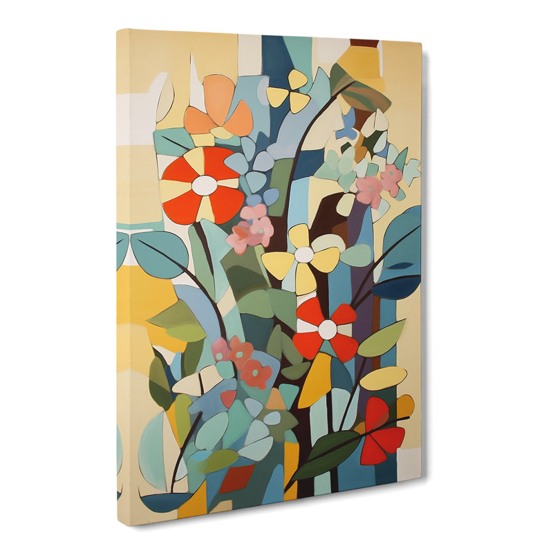 Bonapart Flowers Bauhaus Design Vol.2 - Wrapped Canvas, 76cm H x 50cm W x 3cm D