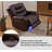 Dark Brown Breathing Leather Recliner Chair