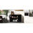 Kitchen Island Cart With Metal Decoration And Internal Storage, 54.5" Black Style Power Socket Drop Leaf Rack