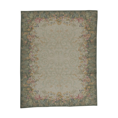 Hand Knotted Wool Floral Area Rug