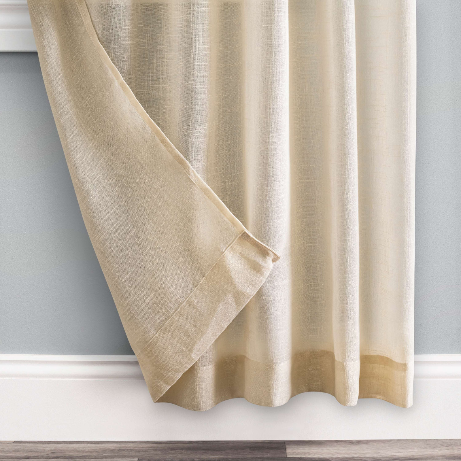 Sheer Curtain Panel, 48" W x 96" L, Natural