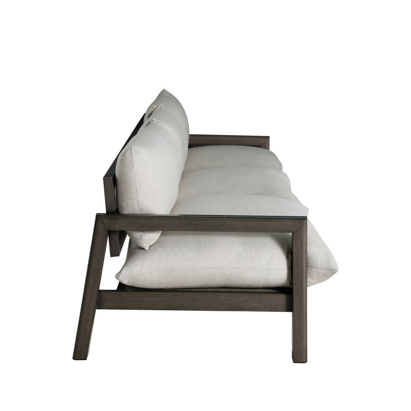 Monterey Wrought Aluminum Outdoor Sofa, Welt, Bali Mist
