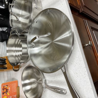 Mueller - Juego de ollas y sartenes de 17 piezas, juego de utensilios de  cocina Ultra-Clad Pro de acero inoxidable, mango ergonómico EverCool,  incluye