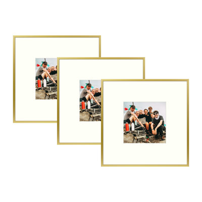 Marilisa Square Picture Frame, Metal Photo Frame with Mat, for Wall Home Office Décor