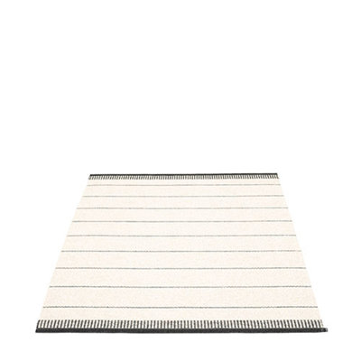 Belle Striped Area Rug in Black/Off White