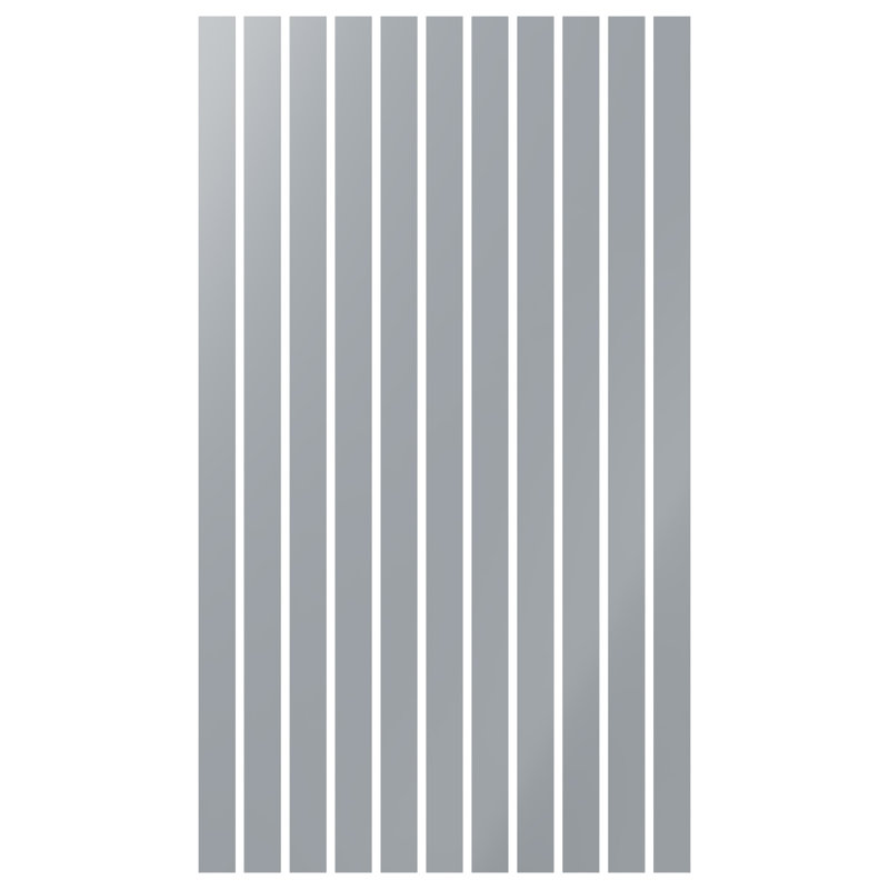 Adjustable Acrylic Slat Wall Panel Kit w/ 4"W Slats, 94" H x 44" W, Grey