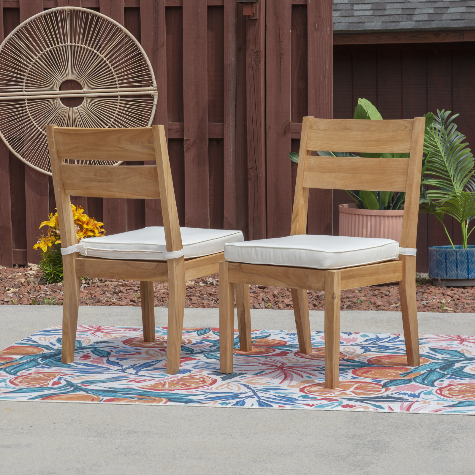 Teak Patio Side Chair