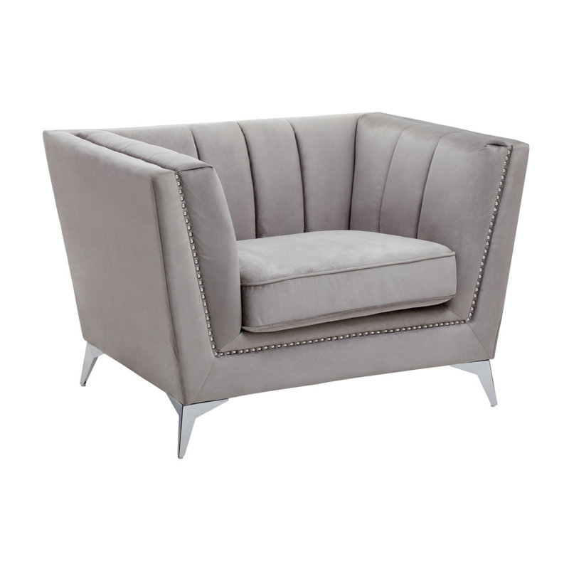 Velvet Chair, Grey