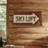 Ski Lift Arrow Rust Sign-1175976756