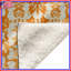 Couvertures orange à motif damassé-130504726