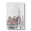 Downtown New York City Skyline in Abstract - Wrapped Canvas Drawing - Wrapped Canvas-55317627