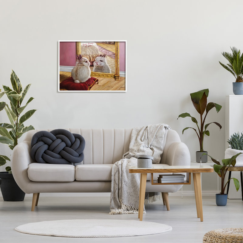 «Some Bunny Loves You», impression sur toile, H 30 po x l 24 po x 1,5 po, Giclée encadrée blanc bord de mer