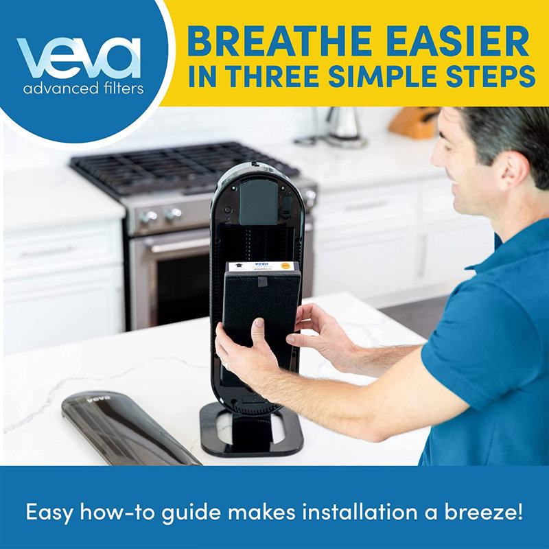 VEVA Tower Air Purifier with True HEPA Filter for 325 Cubic Feet