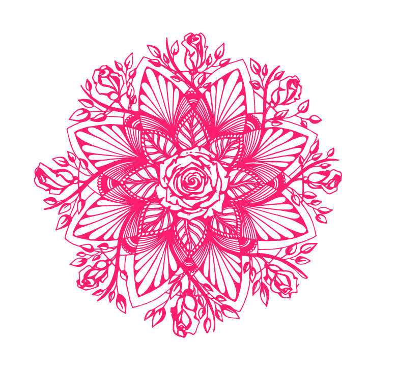 Non-Wall Damaging Wall Decal, Hot Pink