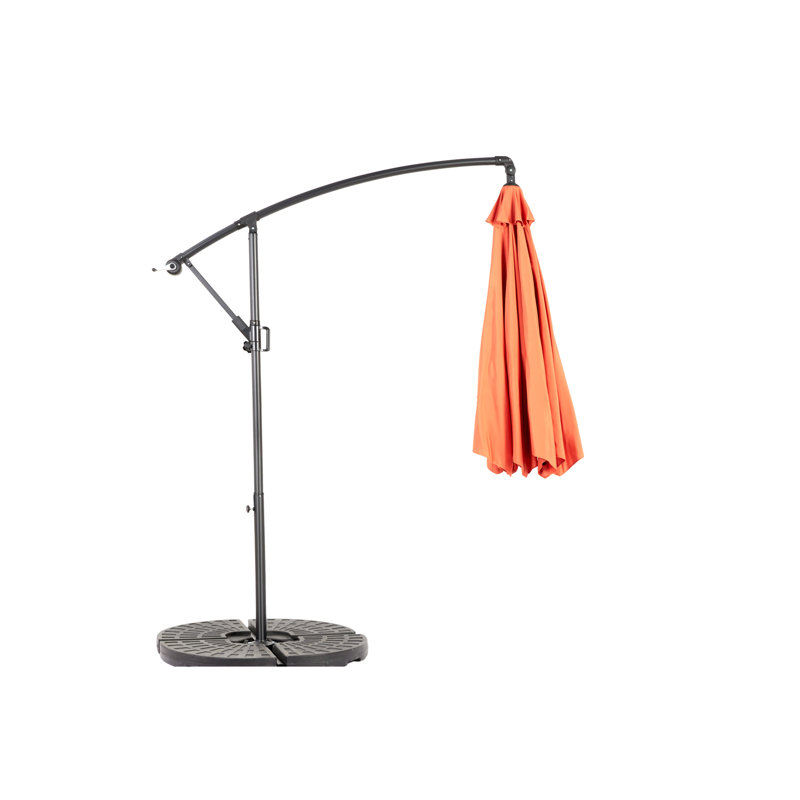 Parasol de piscine 10 pieds orange - Hydrofuge et ombragé pour une construction propre et durable