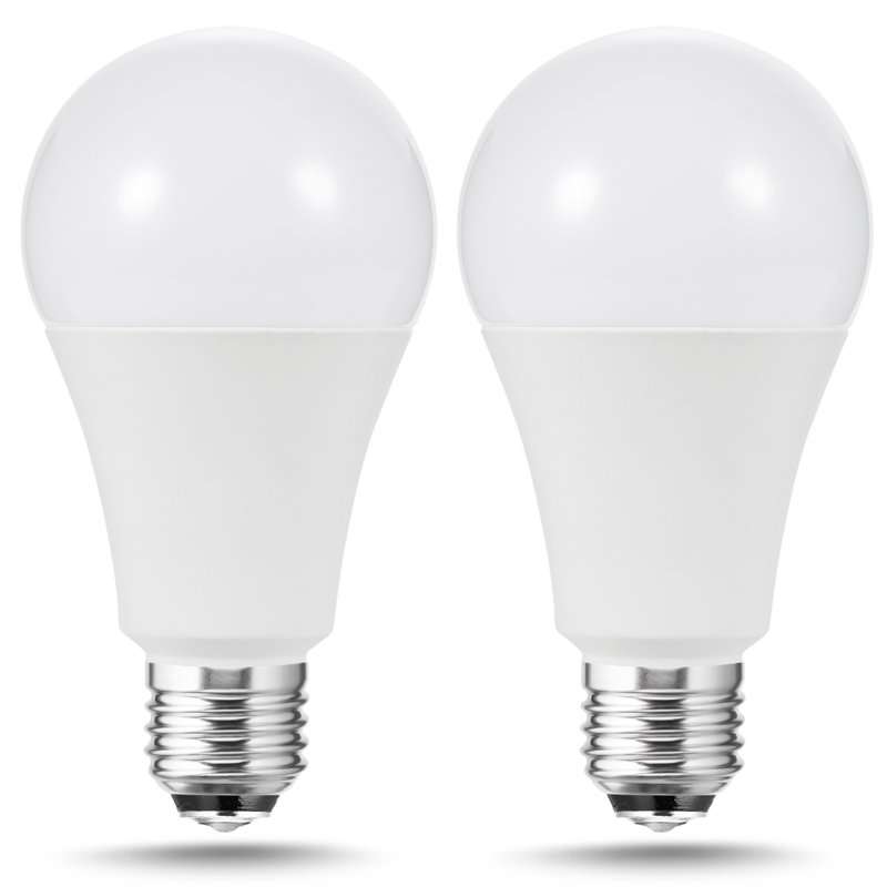 Ampoule DEL A21 150 W à intensité variable de 150 watts dans une base blanche (5000K) E26 / moyenne (standard)