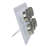 11" White and Silver Magnetic Tins Multi Purpose Organizer