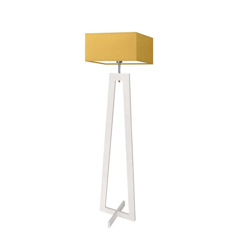 Tahoe 138cm Traditional Floor Lamp, White, Gold