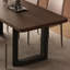 Table de salle à manger avec dessus en pierre épais et pieds en bois massif-150317466-150317468