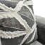 Canapé-lit rond en forme de L avec repose-pieds flottant gris rond Roundhill Furniture Arden