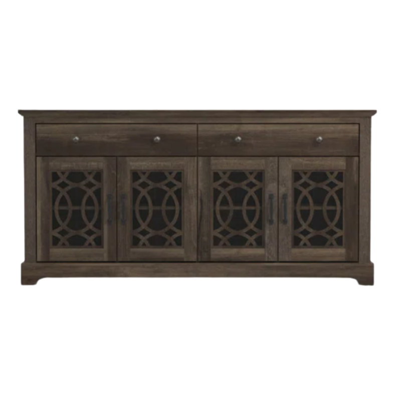 Wragby Traditional Living Room Storage Sideboard Set Of 2, Dark Dusty Oak