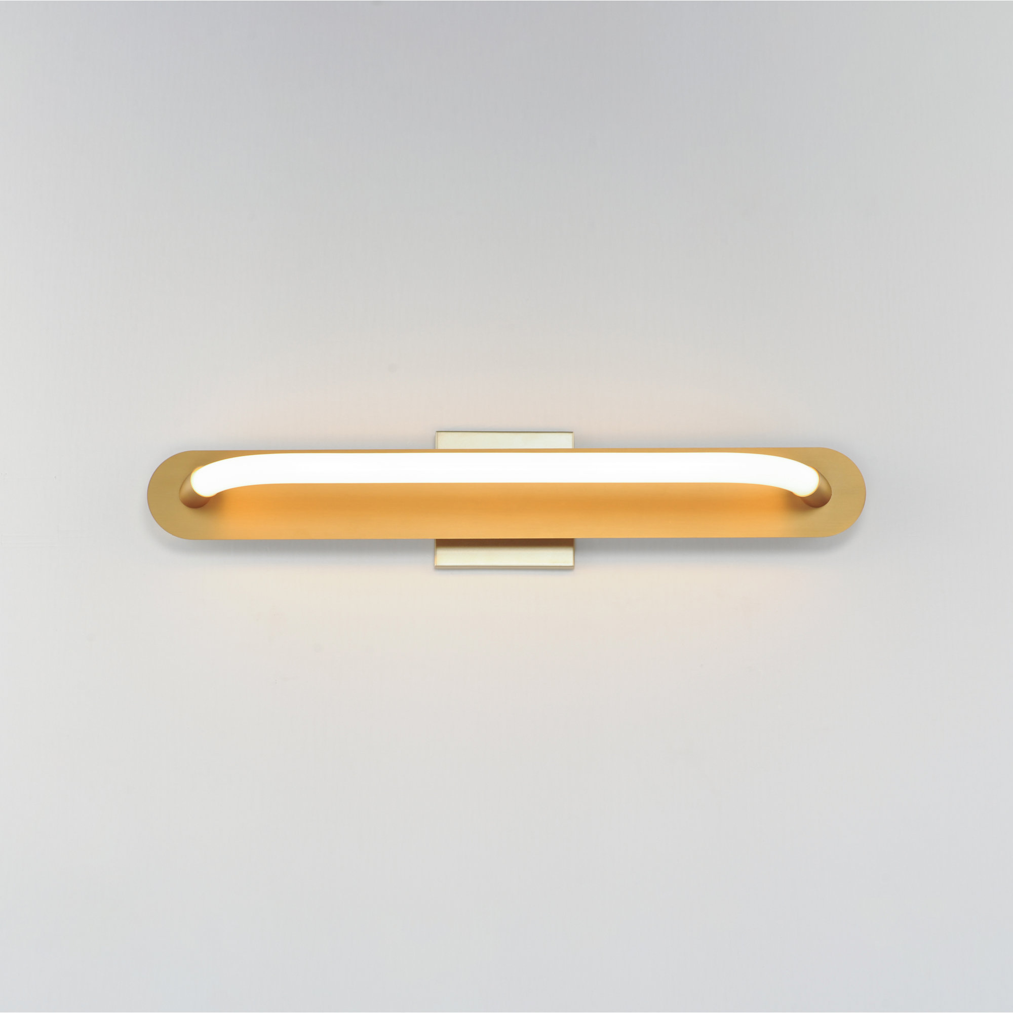 Deiontay Single Light Steel Dimmable LED Flush Mounted Sconce, Polished Chrome, 3.25" H x 24" W x 4" D
