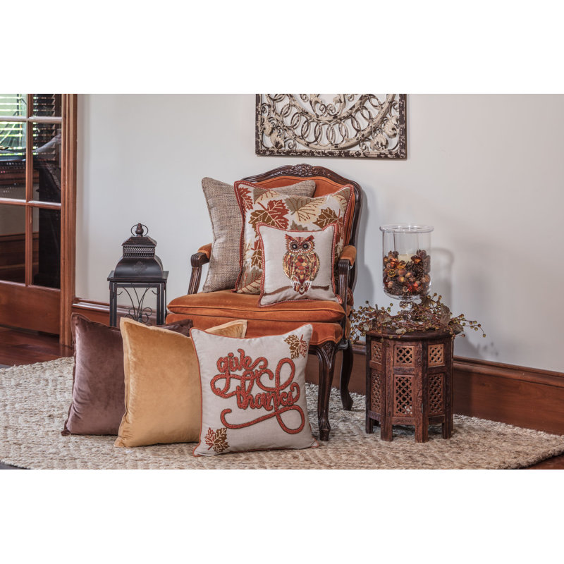 Cotton Reversible Throw Pillow