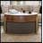 Modern Lift-Top Round Coffee Table With Hidden Storage, Walnut Veneer & Sintered Stone Top,3 Upholstered Nesting Ottomans, Space-Saving Design, Fully Assembly