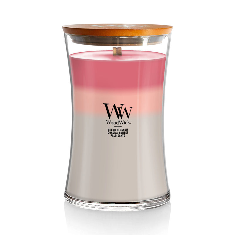 Grande bougie sablier WoodWick Shoreline, 21 oz