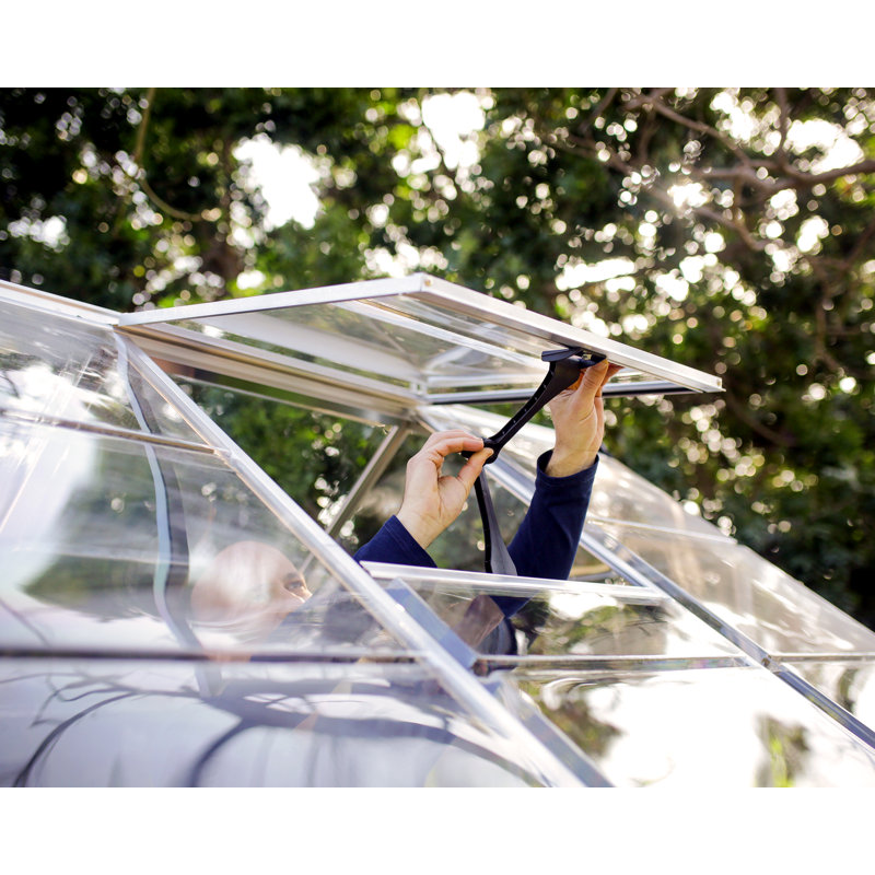 Harmony Greenhouse 6 x 4, 208cm H x 185cm W x 426cm D, Silver