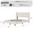 Queen Bed Frame with Wingback Headboard, Velvet Upholstered Platform Bed Frame with Sturdy Wooden Slats Support, No Box Spring Needed, Easy Assembly, Beige-123826809-123826815