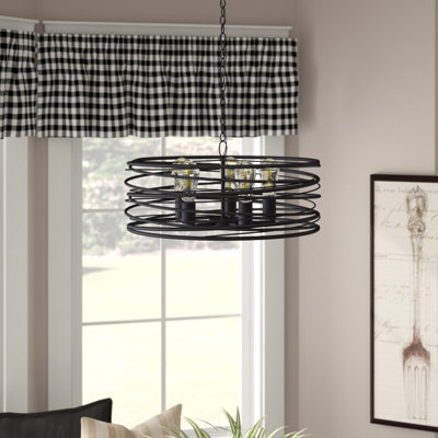 Poitras 5 - Light Dimmable Drum Chandelier