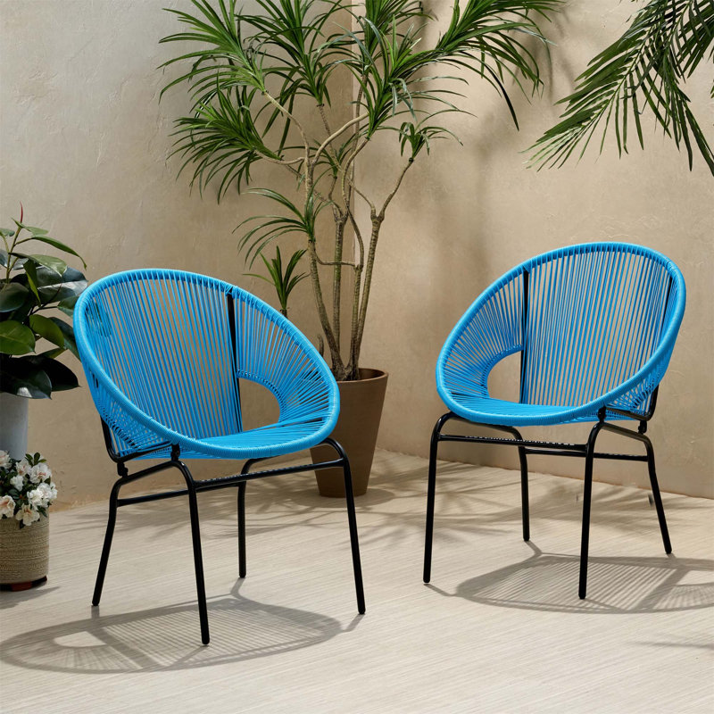 Chaise Nusa, Bleu et noir