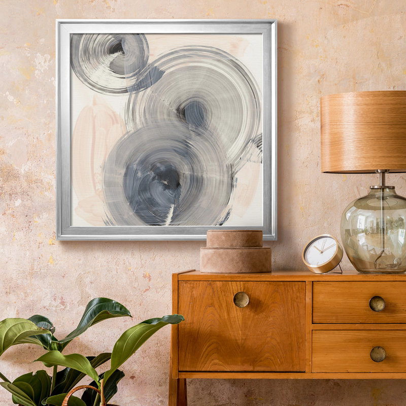Spin Around I - Canvas, Silver Framed Canvas, 32" H x 32" W x 1" D, No Mat