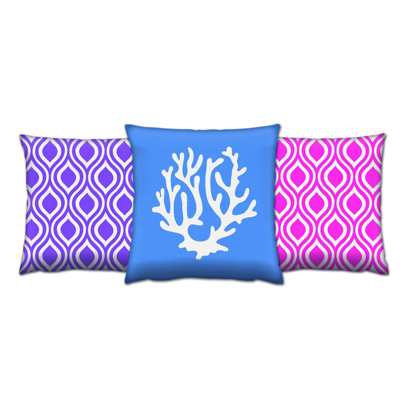 Scheetz Premium Cushion Set (3 Pieces), 17 x 17 Inches, Soft Silicone Filling | 50% Cotton / 50% Polyester, Washable & Ironable, Concealed Zip | Perfect for Home Decor, Sofas, and Chairs - Comfort & Style Combined