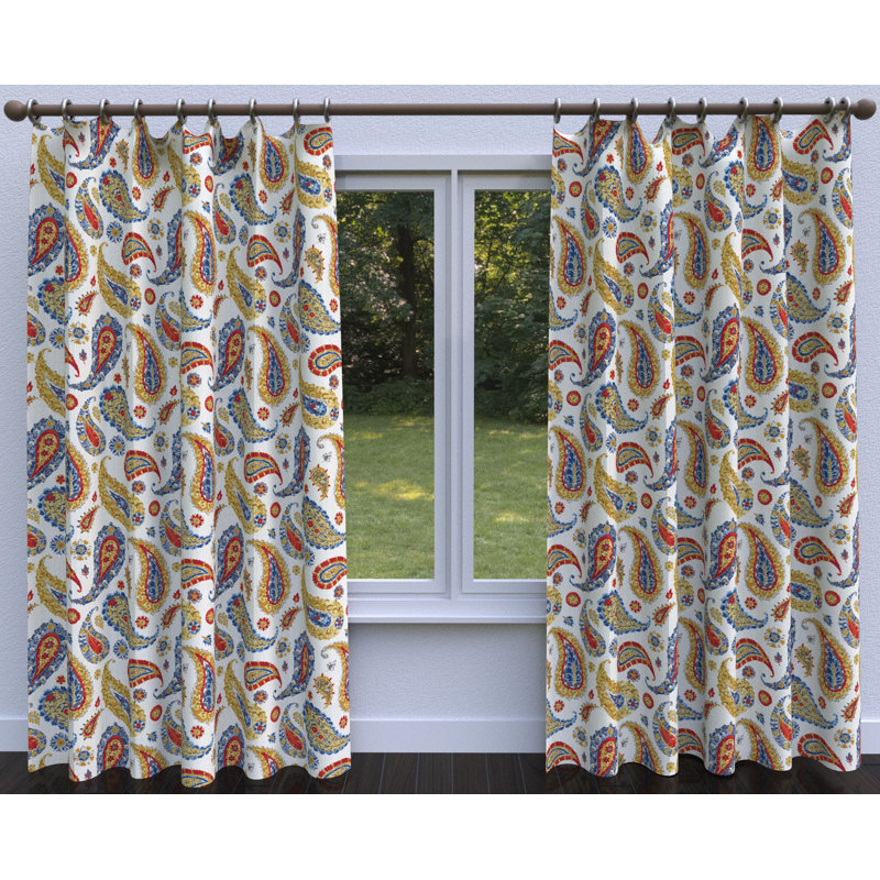 Tissu d’impression motif cachemire, Vert / Bleu