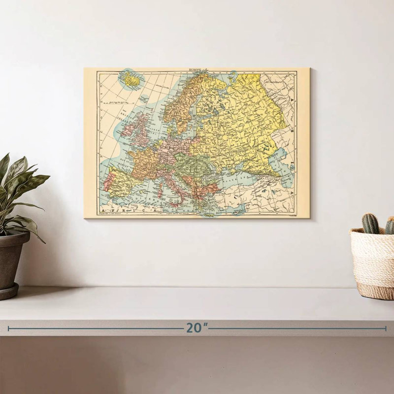 Carte d'Alazia de l'Europe, H 8 po x l 12 po
