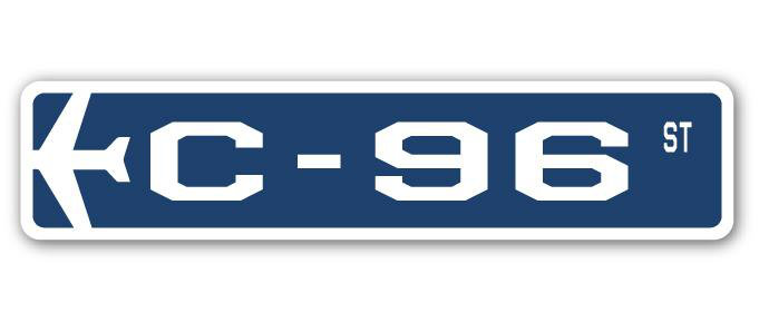 Plaque de rue Baillargeon C-96 Air Force, H 7 po x l 30 po x P 1 po