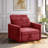 3-in-1 Convertible Chair Bed with Storage, Modern Accent Sleeper Chair with Pull-Out Bed & Lumbar Pillow, Red-89292974
