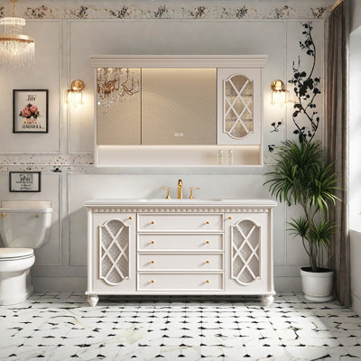 American retro and simple bathroom cabinet