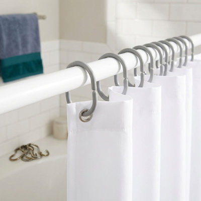Anneaux de rideau de douche en plastique massif